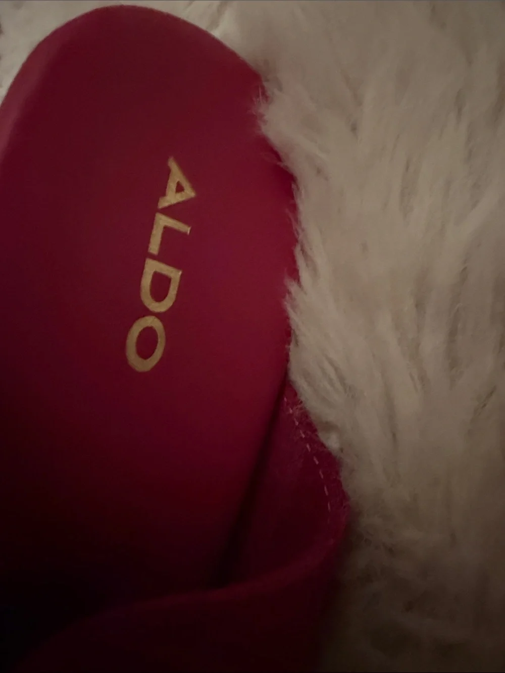 Aldo Fuchsia Platform Mule Heels with Gold Stud Accents NWOB